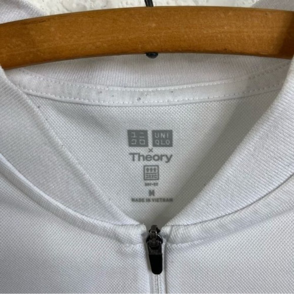 Uniqlo X Theory DRY-EX Pique Slim-Fit Half-Zip Polo Shirt - Picture 3 of 6